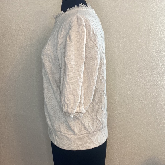 Cute Puff Sleeve Top Boho Chic Beige XL - Picture 4 of 7